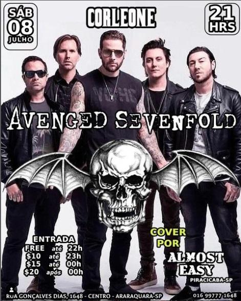 Sábado de rock pesado e muita energia com o cover do Avenged Sevenfold