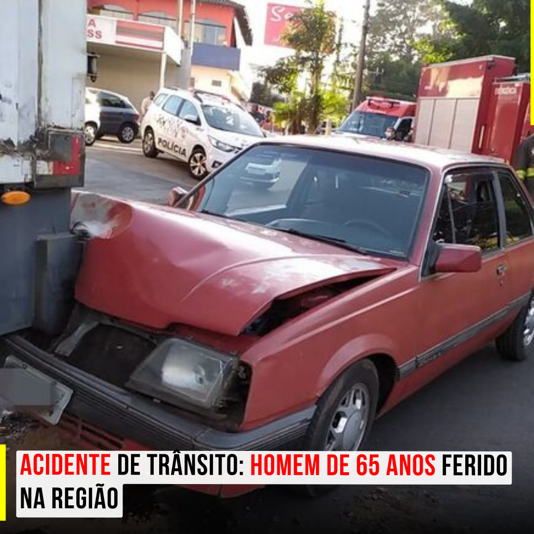 Acidente de Trânsito: Homem de 65 Anos ferido na região