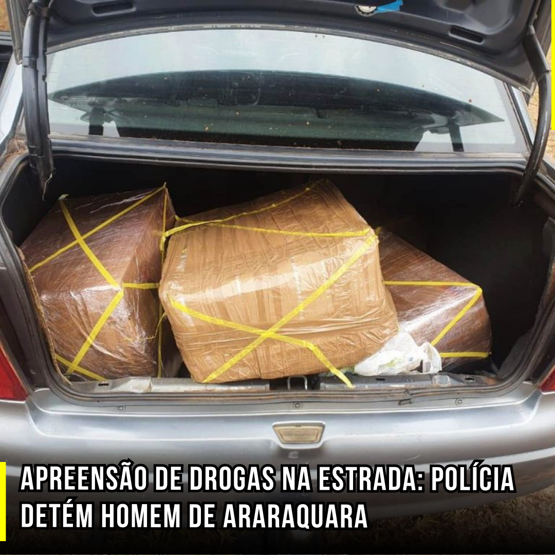 Apreensão de drogas na estrada: Polícia detém homem de Araraquara