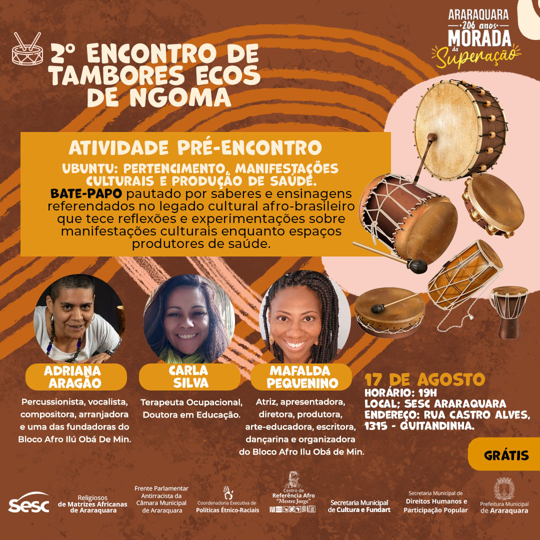 Celebre a Cultura Afro-Brasileira no 2º Encontro de Tambores 