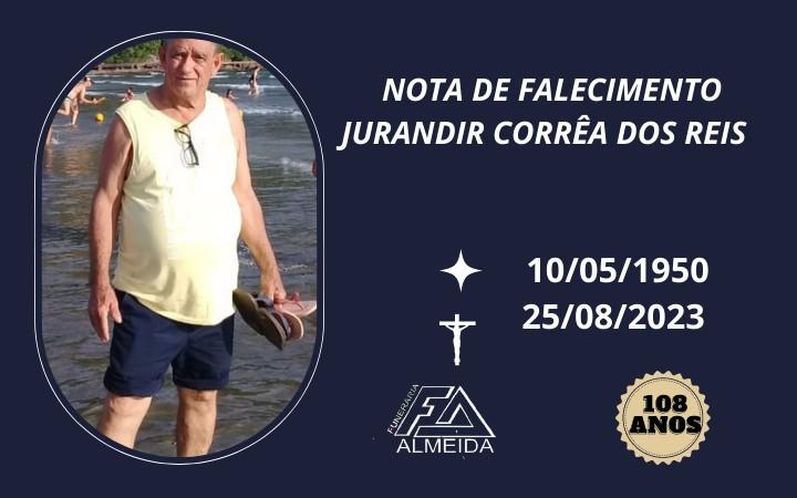 Comunicamos o falecimento do SR. JURANDIR CORRÊA DOS REIS