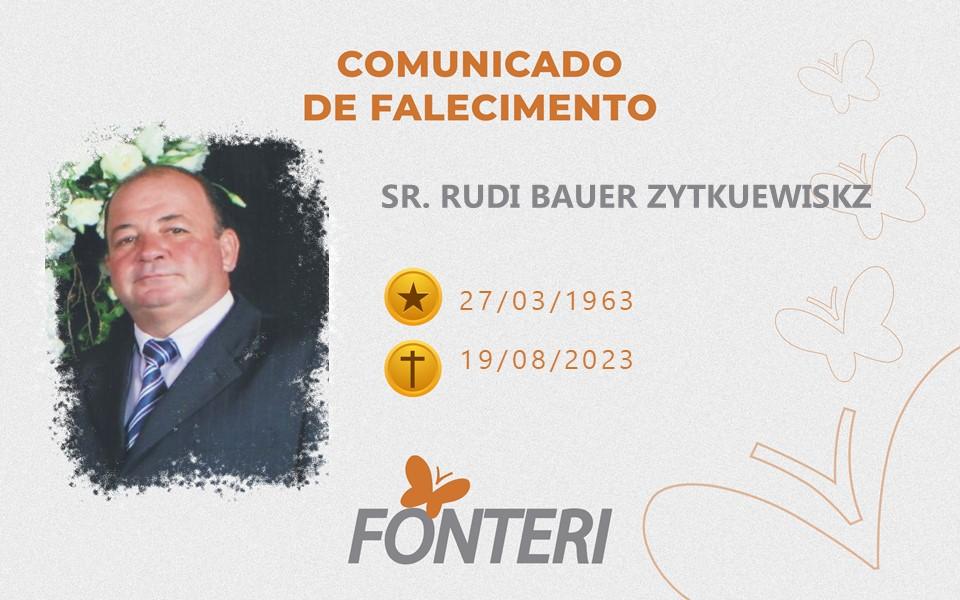 Comunicamos o falecimento do Sr. Rudi Bauer Zytkuewisz (SARGENTO BAUER)
