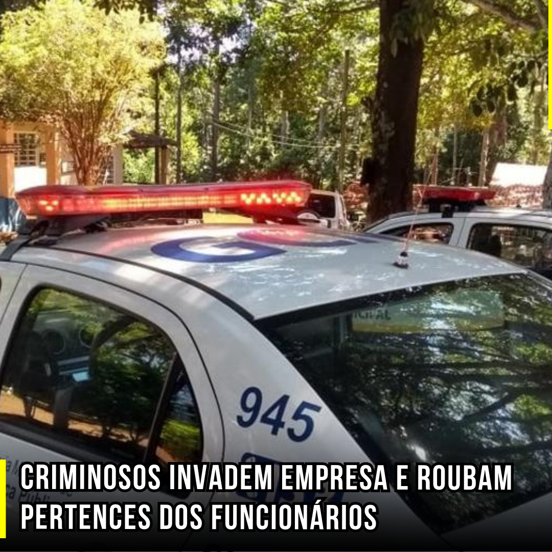Criminosos invadem empresa e roubam pertences dos funcionários