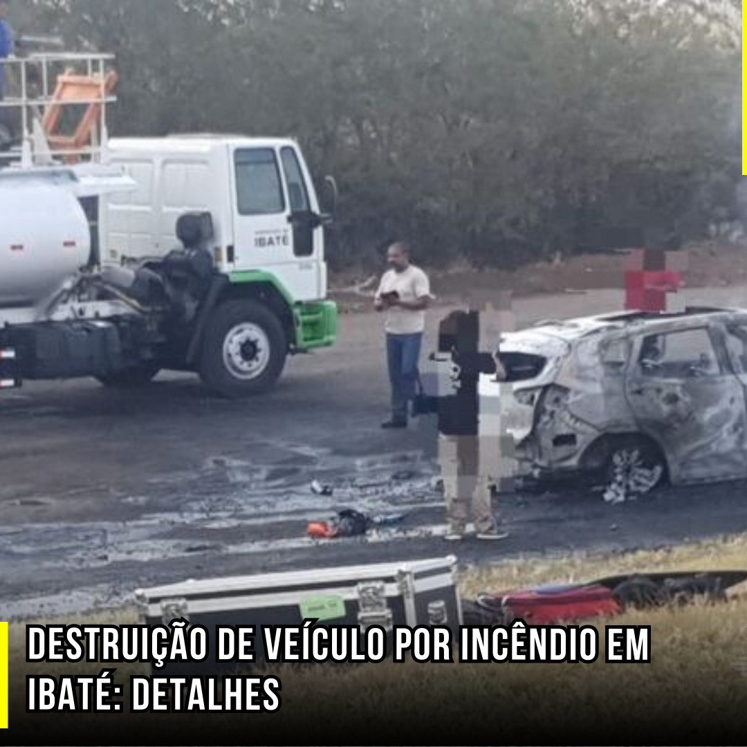 Destruição de veículo por incêndio em Ibaté: Detalhes