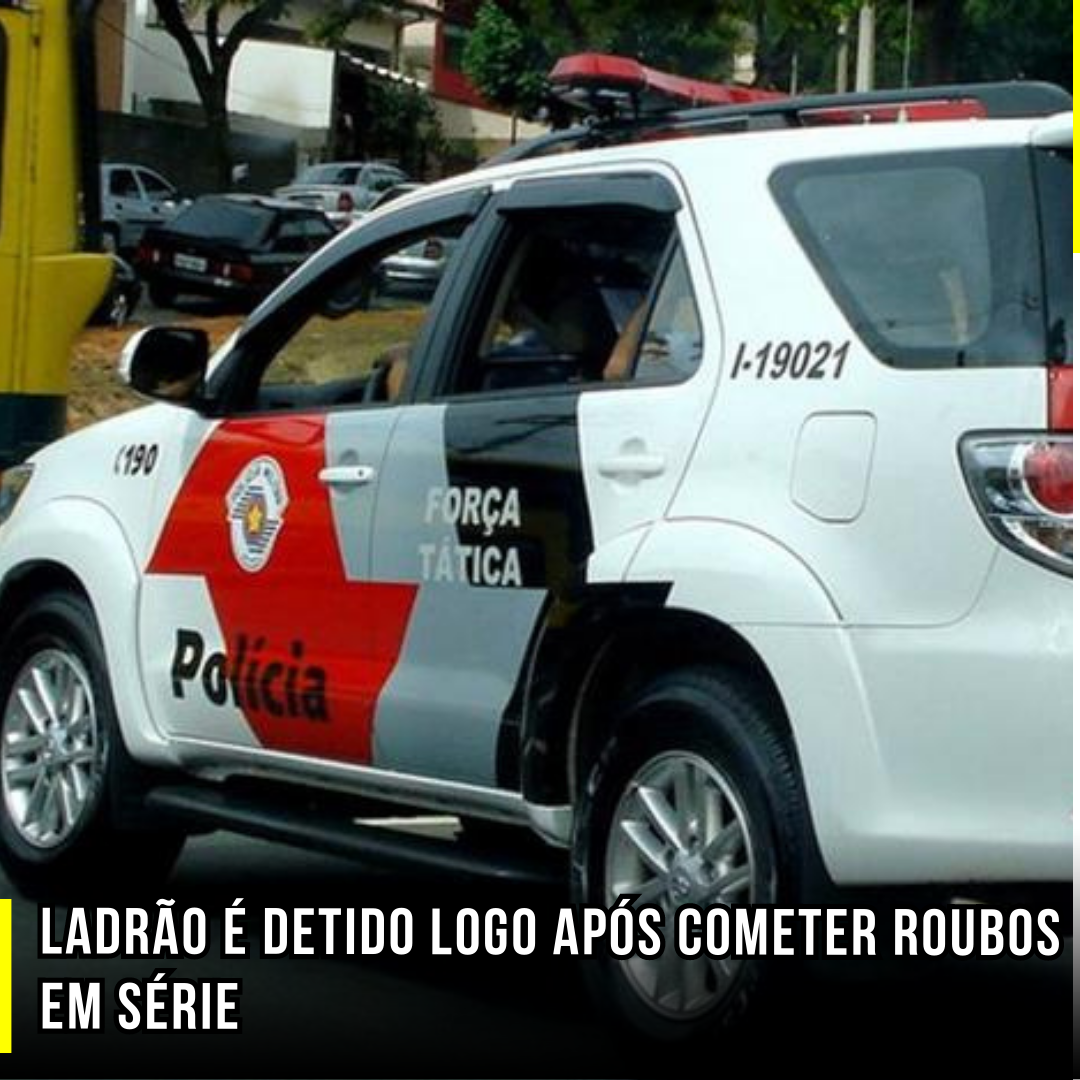 Ladrão é detido Logo após cometer roubos em Série