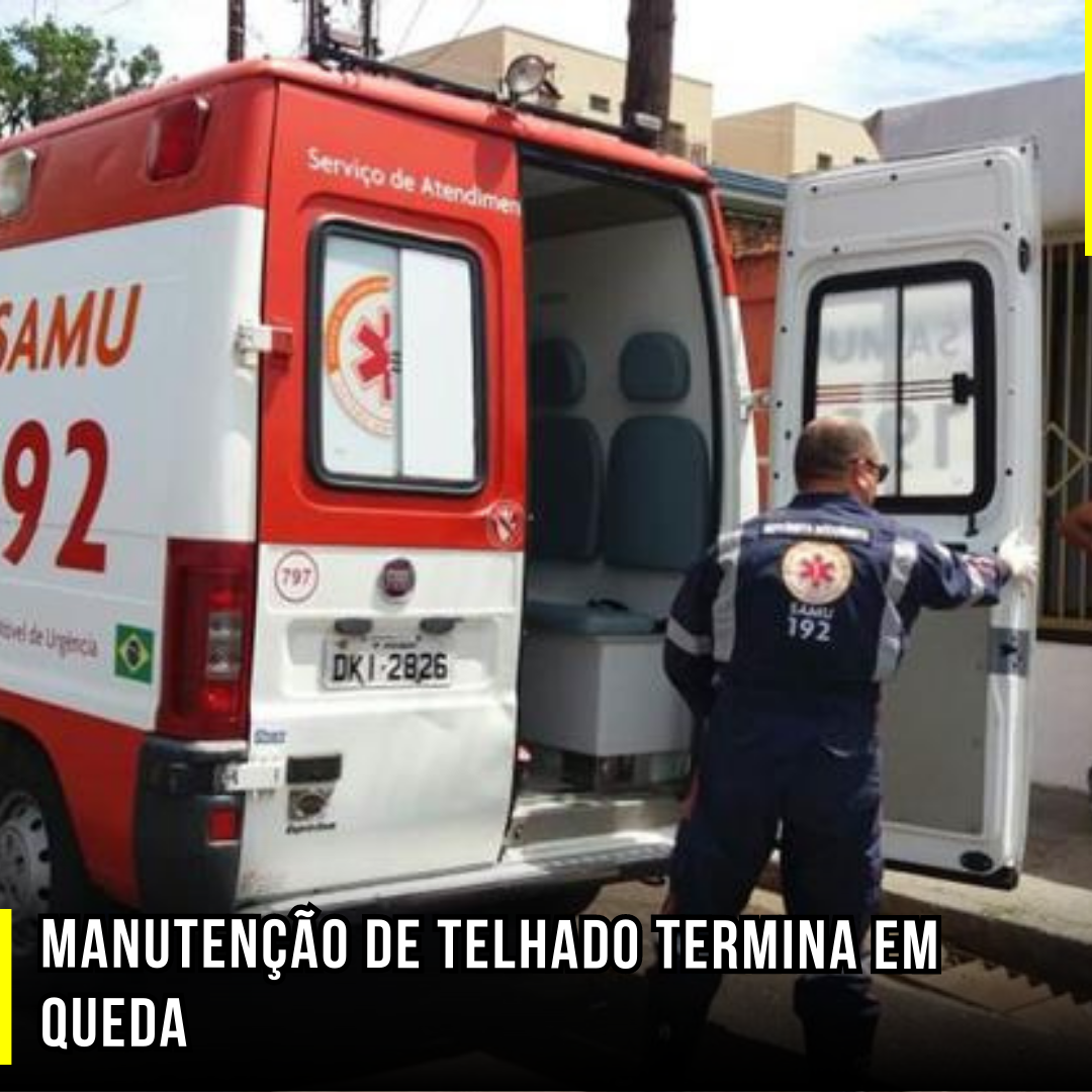 Manutenção de telhado termina em queda