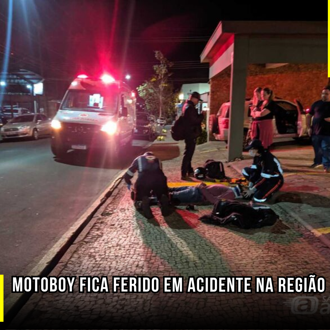 Motoboy fica ferido em acidente na região