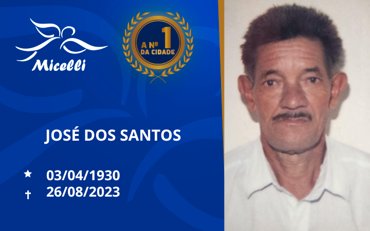 O GRUPO MICELLI COMUNICA O FALECIMENTO DO SR.JOSÉ DOS SANTOS