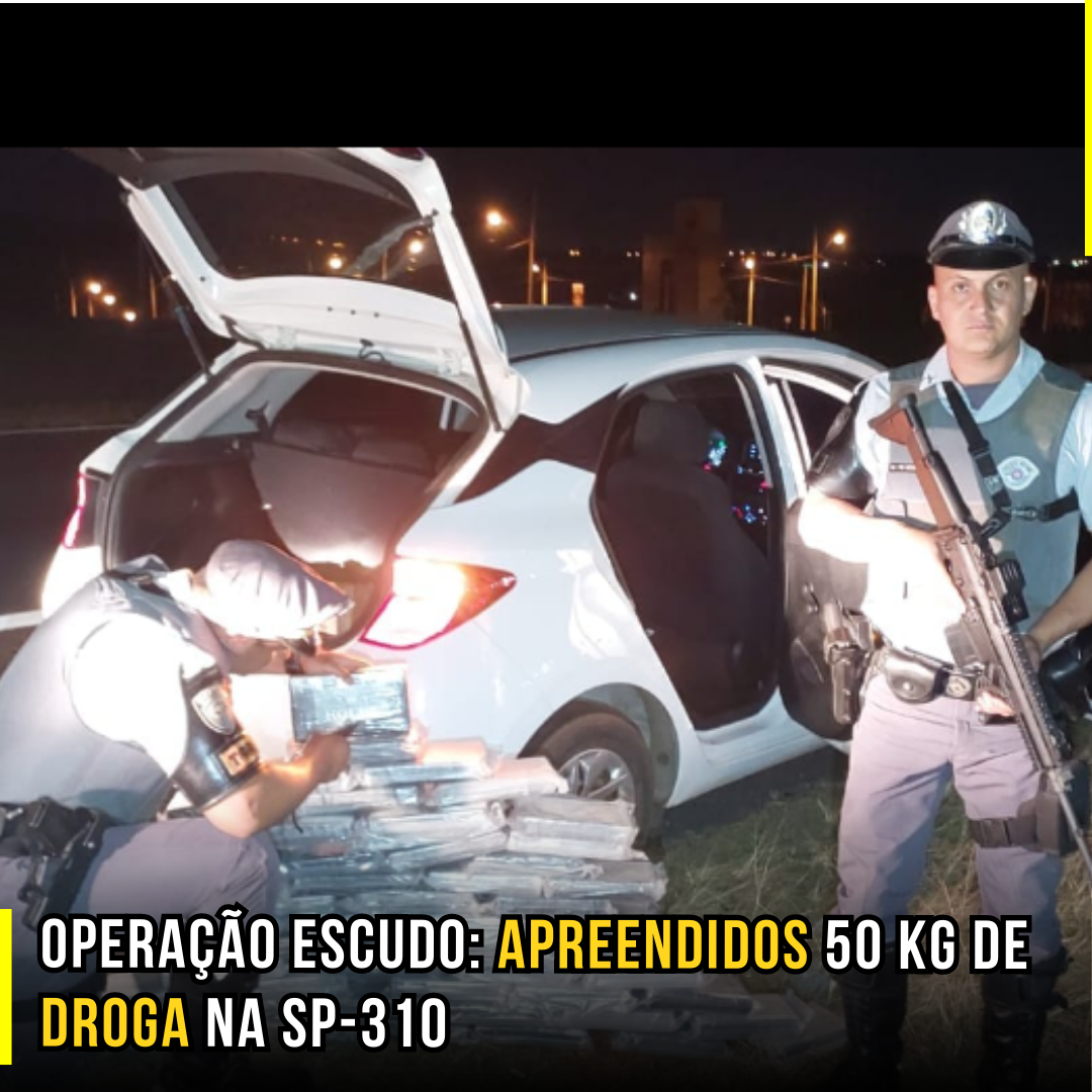 Operação Escudo: Apreendidos 50 kg de droga na SP-310