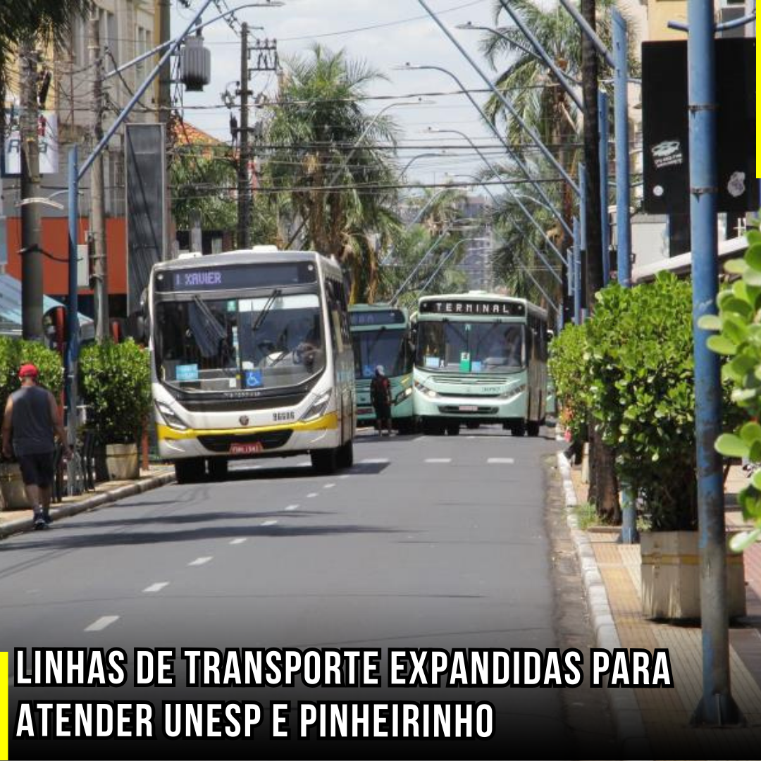 Linhas de transporte expandidas para atender Unesp e Pinheirinho
