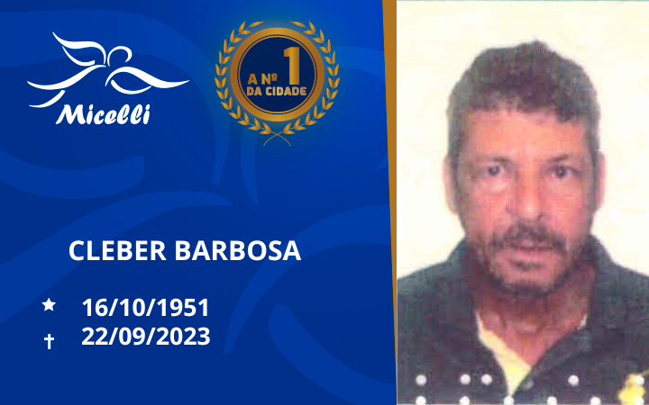O GRUPO MICELLI COMUNICA O FALECIMENTO KLEBER BARBOSA