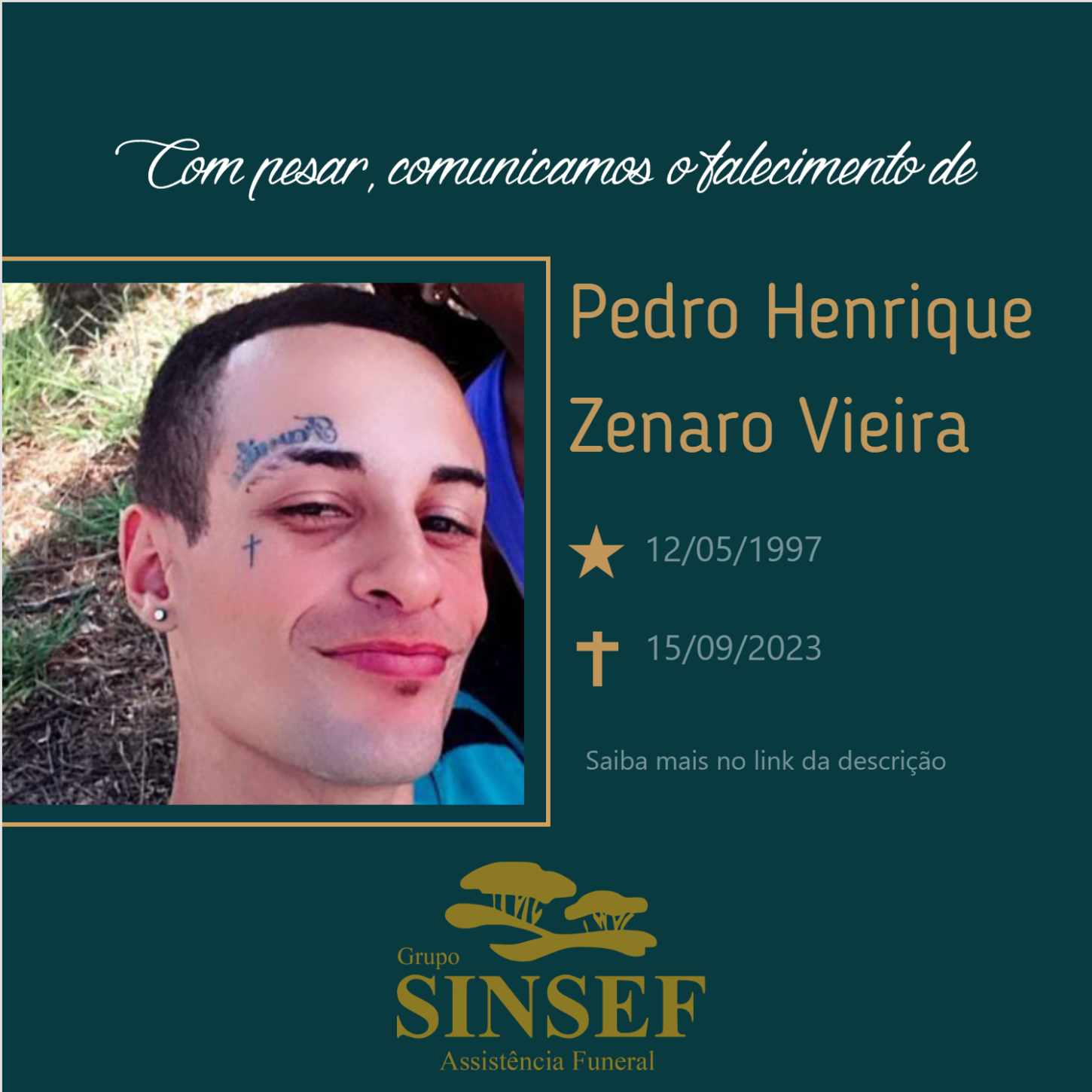 O Grupo Sinsef se despede de Pedro Henrique Zenaro Vieira