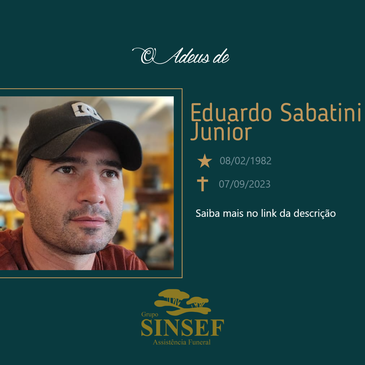 O Grupo Sinsef se despede do Sr. Eduardo Sabatini Junior
