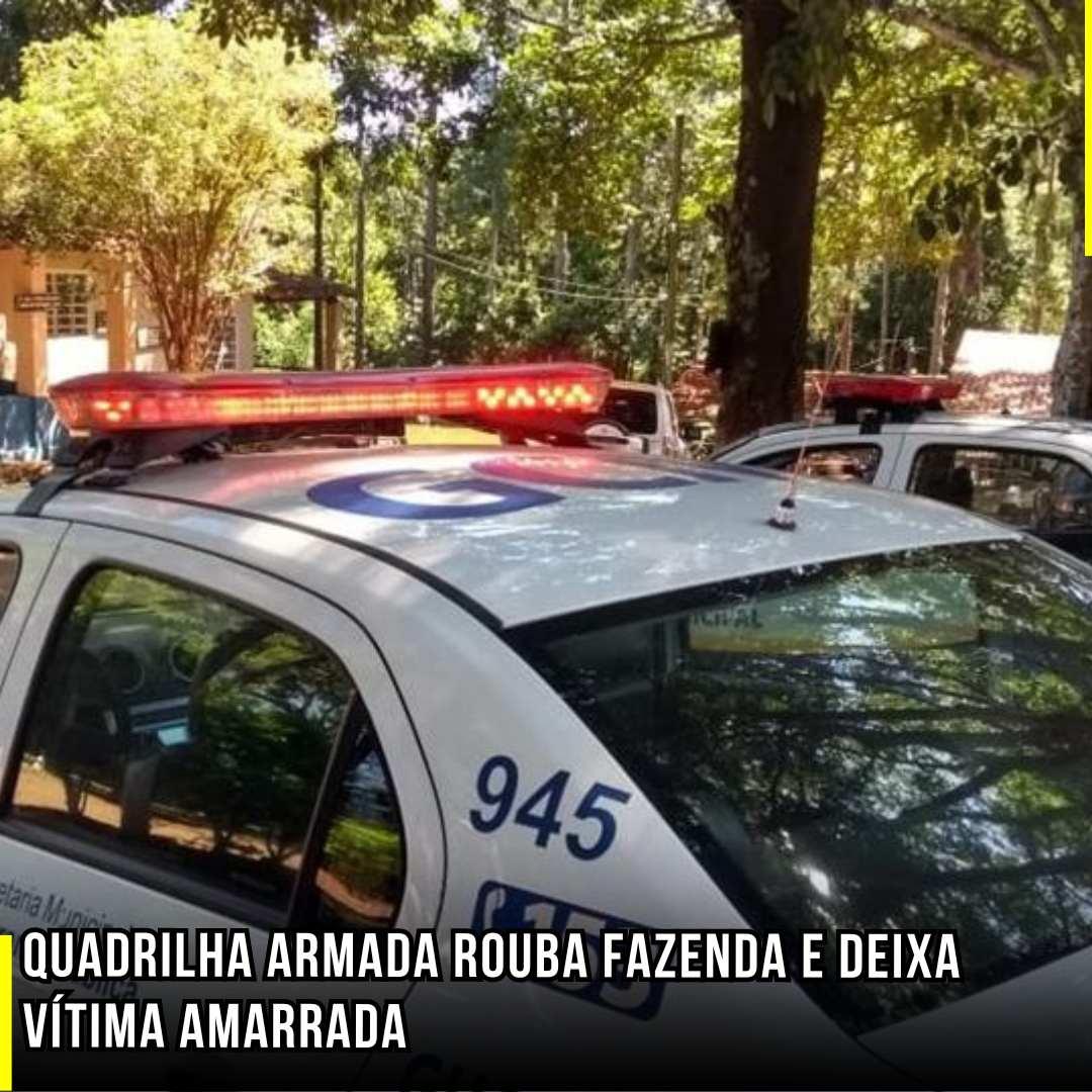 Quadrilha armada rouba fazenda e deixa vítima amarrada