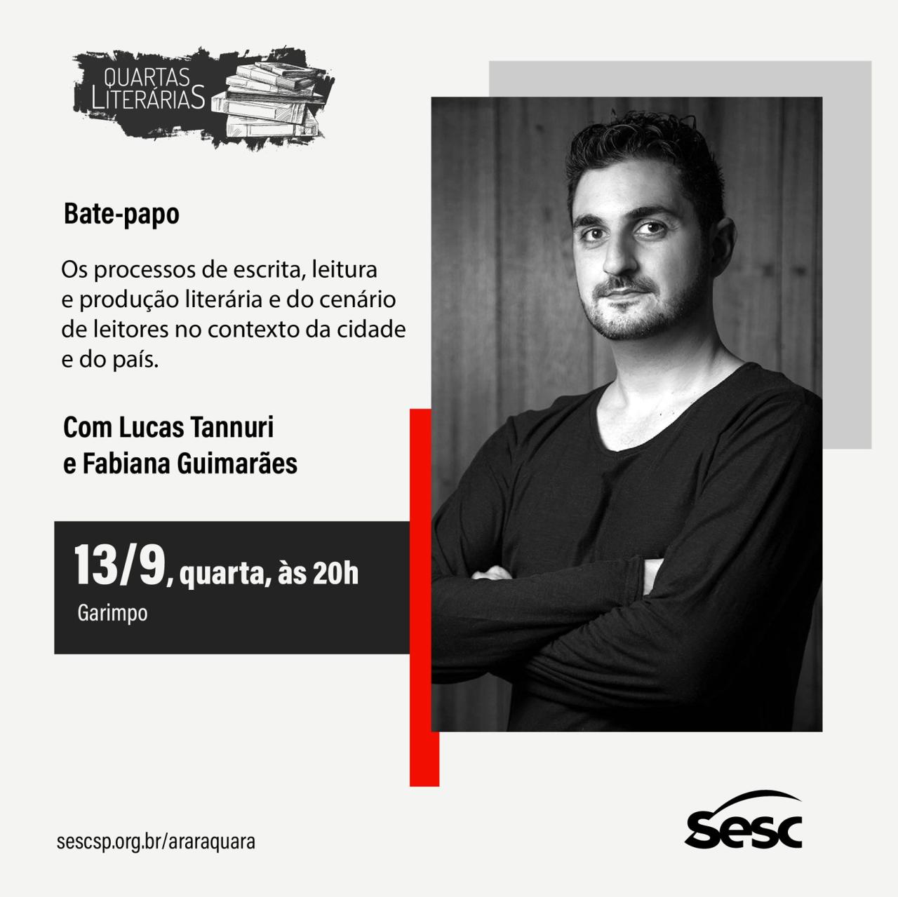 Quartas Literárias: Encontro com Lucas Tannuri e Fabiana Guimarães