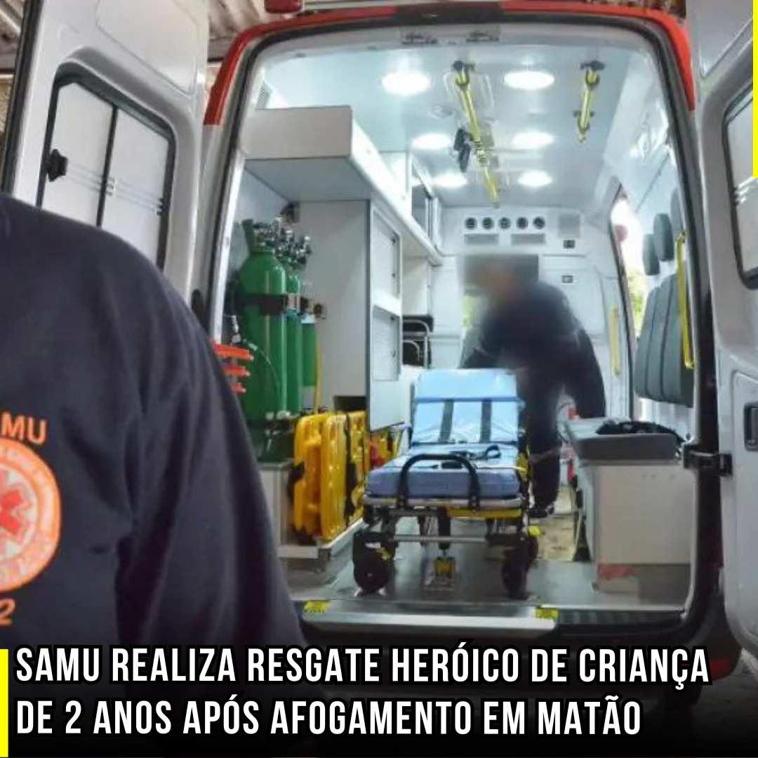 SAMU realiza resgate heróico de criança de 2 anos após afogamento em Matão