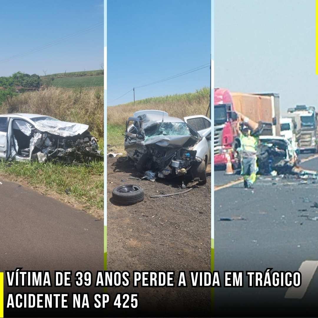 Vítima de 39 anos Perde a vida em trágico acidente na SP 425
