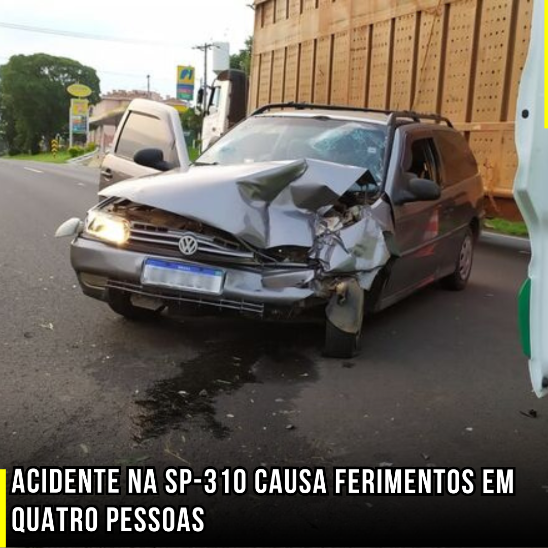 Acidente na SP-310 causa ferimentos em quatro pessoas
