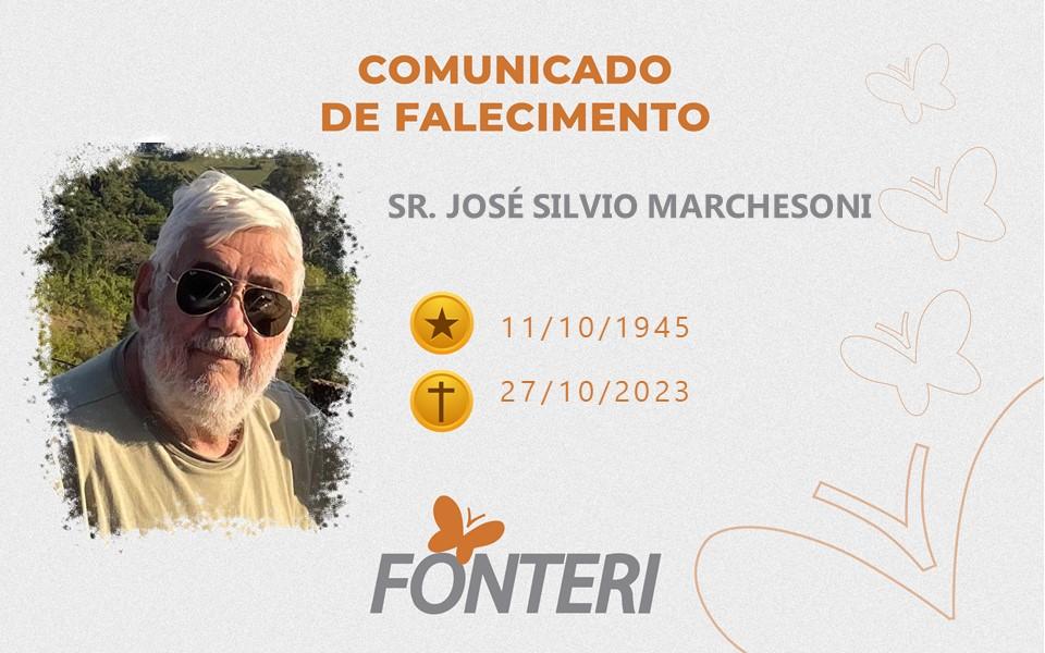 Comunicamos o falecimento do Sr. José Silvio Marchesoni