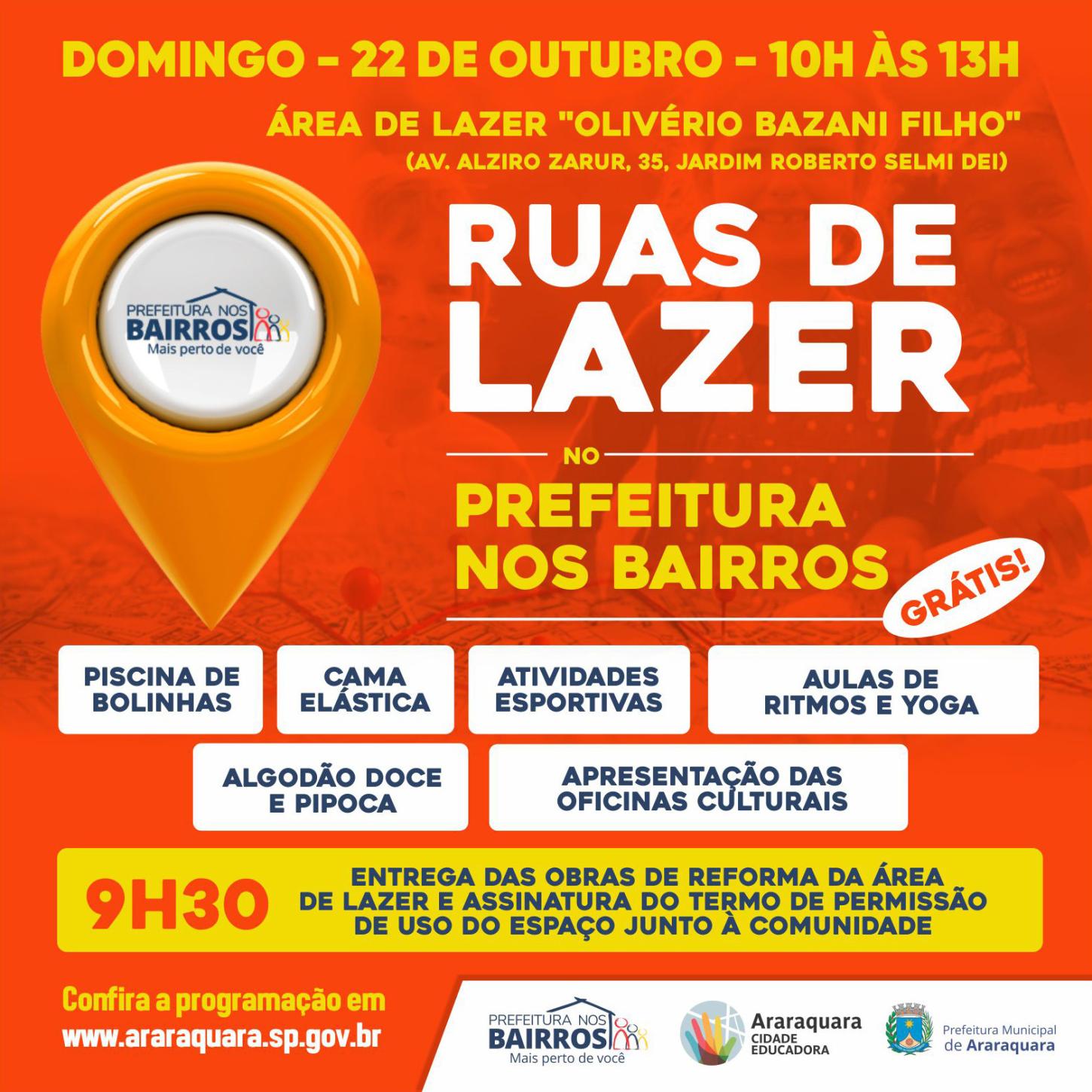 Projeto Ruas de Lazer Leva Diversão em Família a Selmi Dei