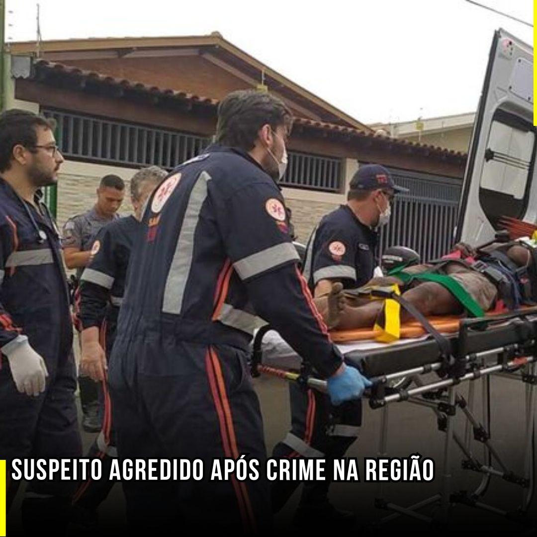 Suspeito agredido após crime na região
