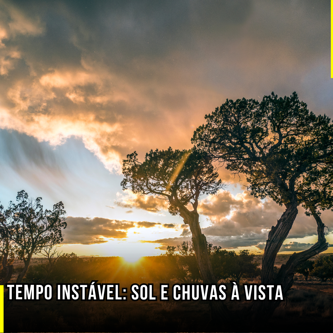 Tempo Instável: Sol e Chuvas à Vista