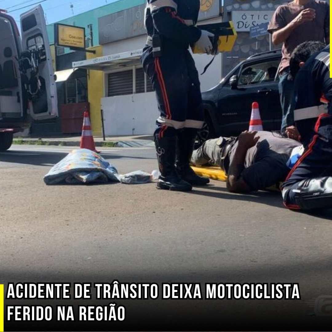 Acidente de trânsito deixa motociclista ferido na região