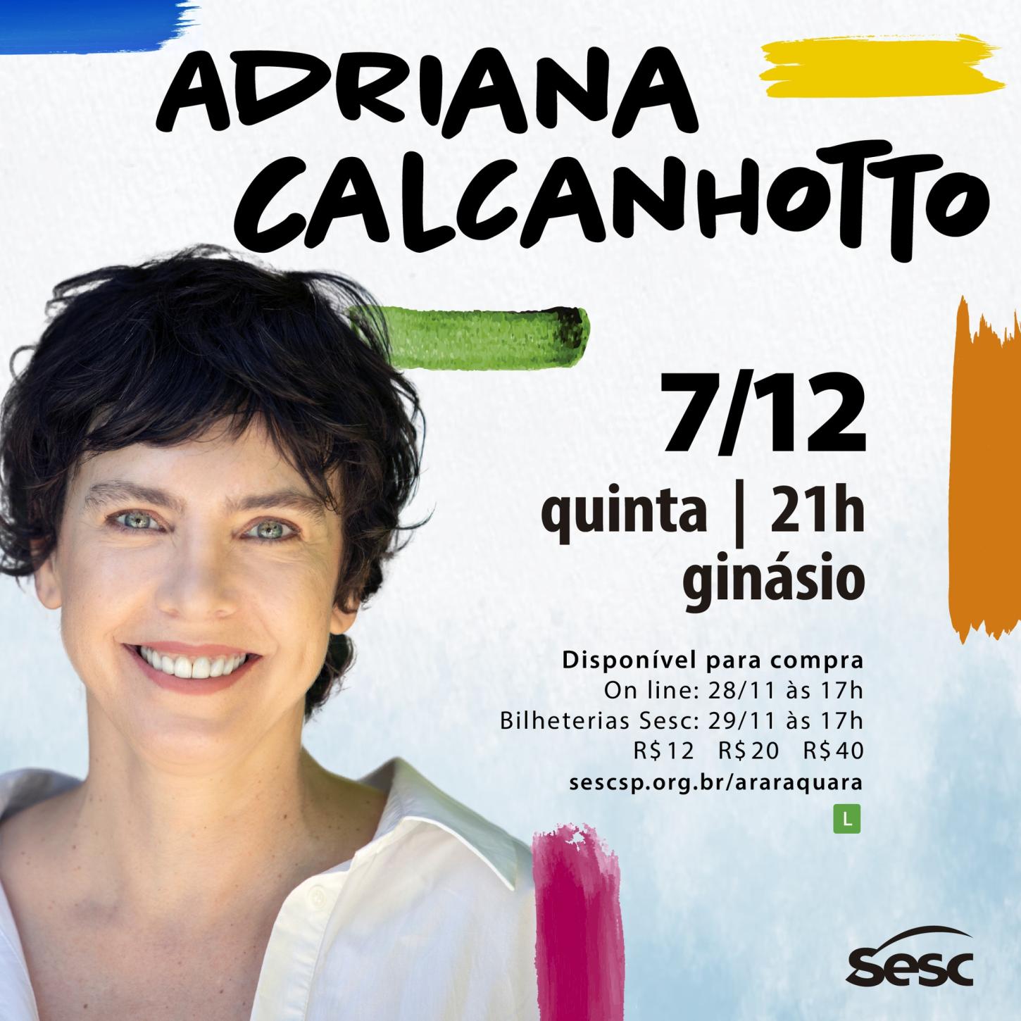 Adriana Calcanhotto Apresenta 'Errante': Imperdível no Sesc Araraquara!