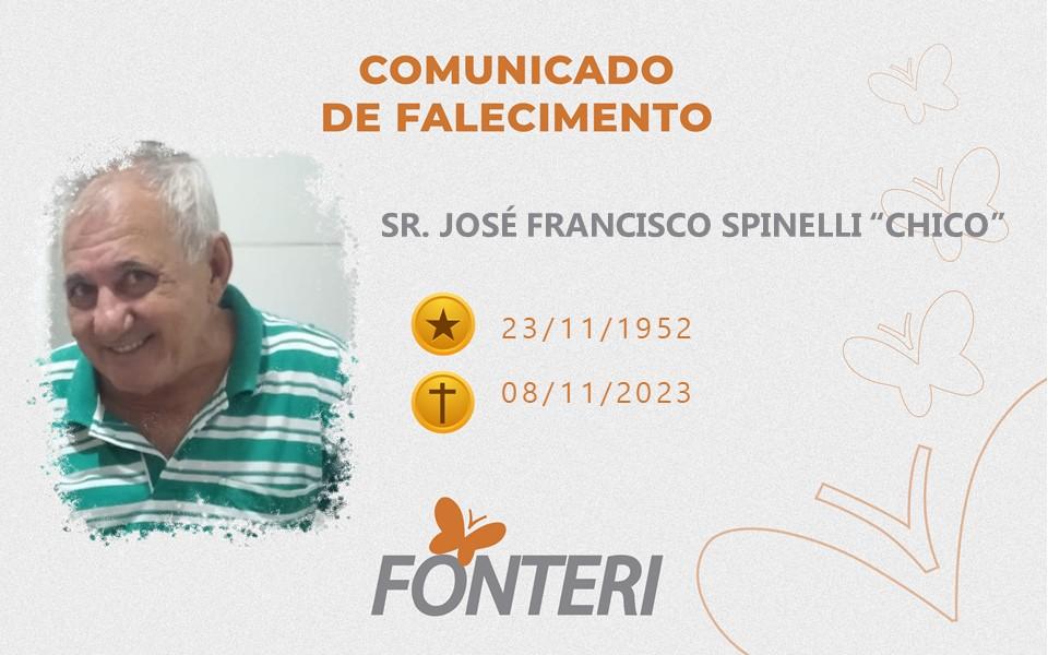 Comunicamos o falecimento do Sr. José Francisco Spinelli 