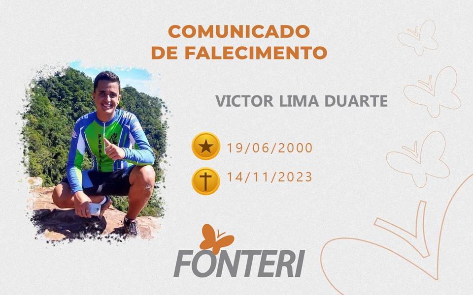 Comunicamos o falecimento do Victor Lima Duarte