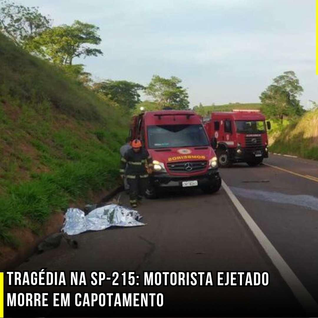 Tragédia na SP-215: Motorista Ejetado Morre em Capotamento