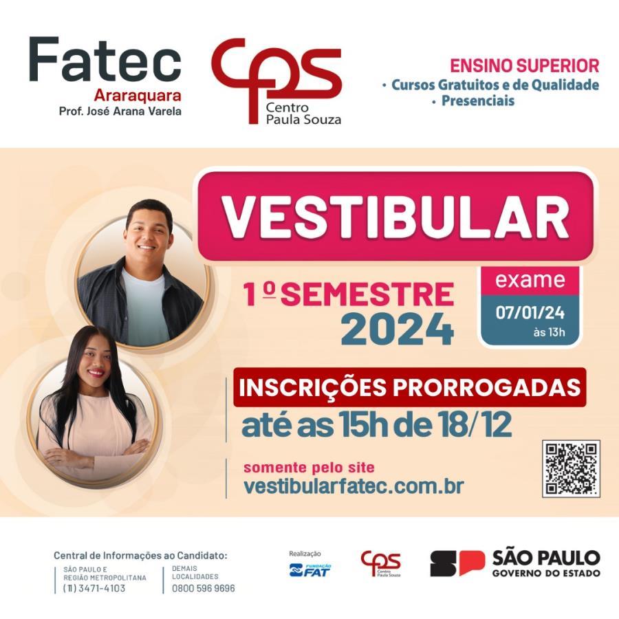 Vestibular 2024: Novo Prazo de Inscrições na Fatec