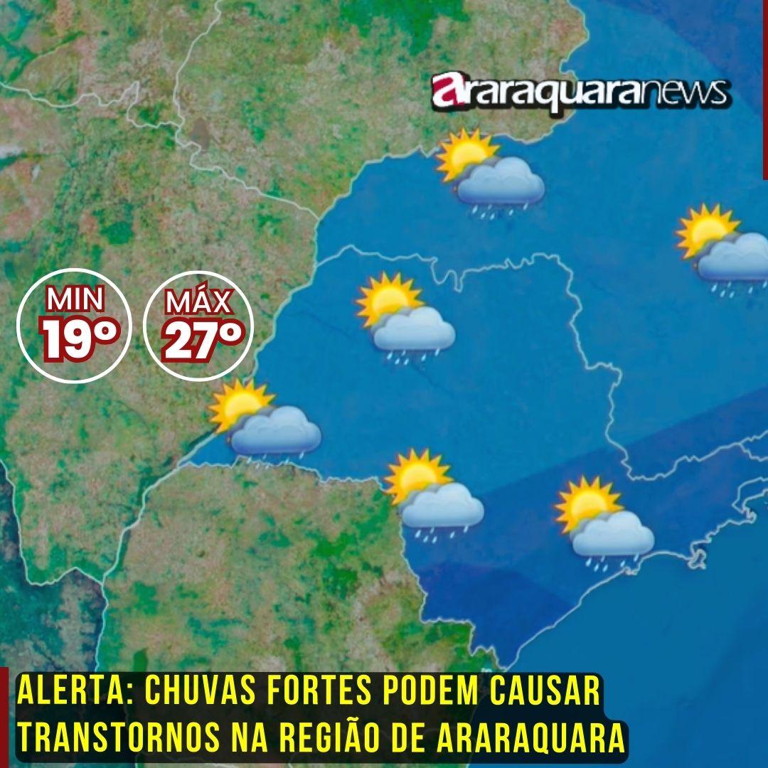 Alerta: Chuvas Fortes Podem Causar Transtornos na Região de Araraquara