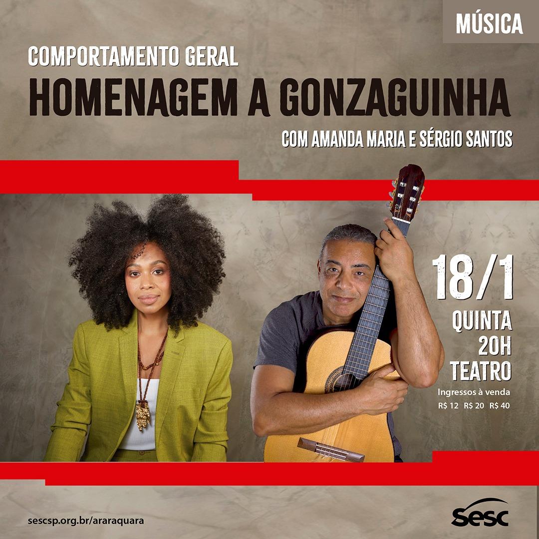 Amanda Maria e Sérgio Santos em Tributo Musical ao Gênio da MPB