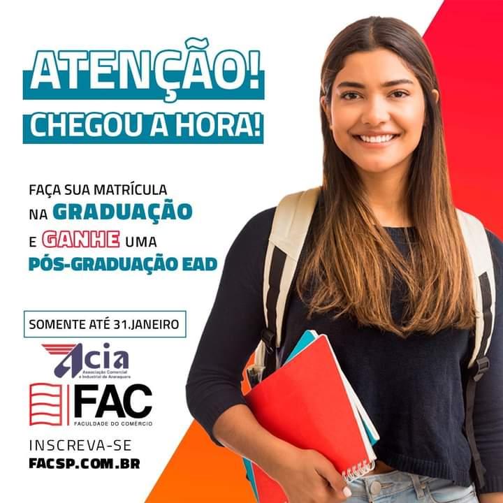 A FACULDADE DO COMÉRCIO FACSP ESTÁ COM INSCRIÇÕES ABERTAS
