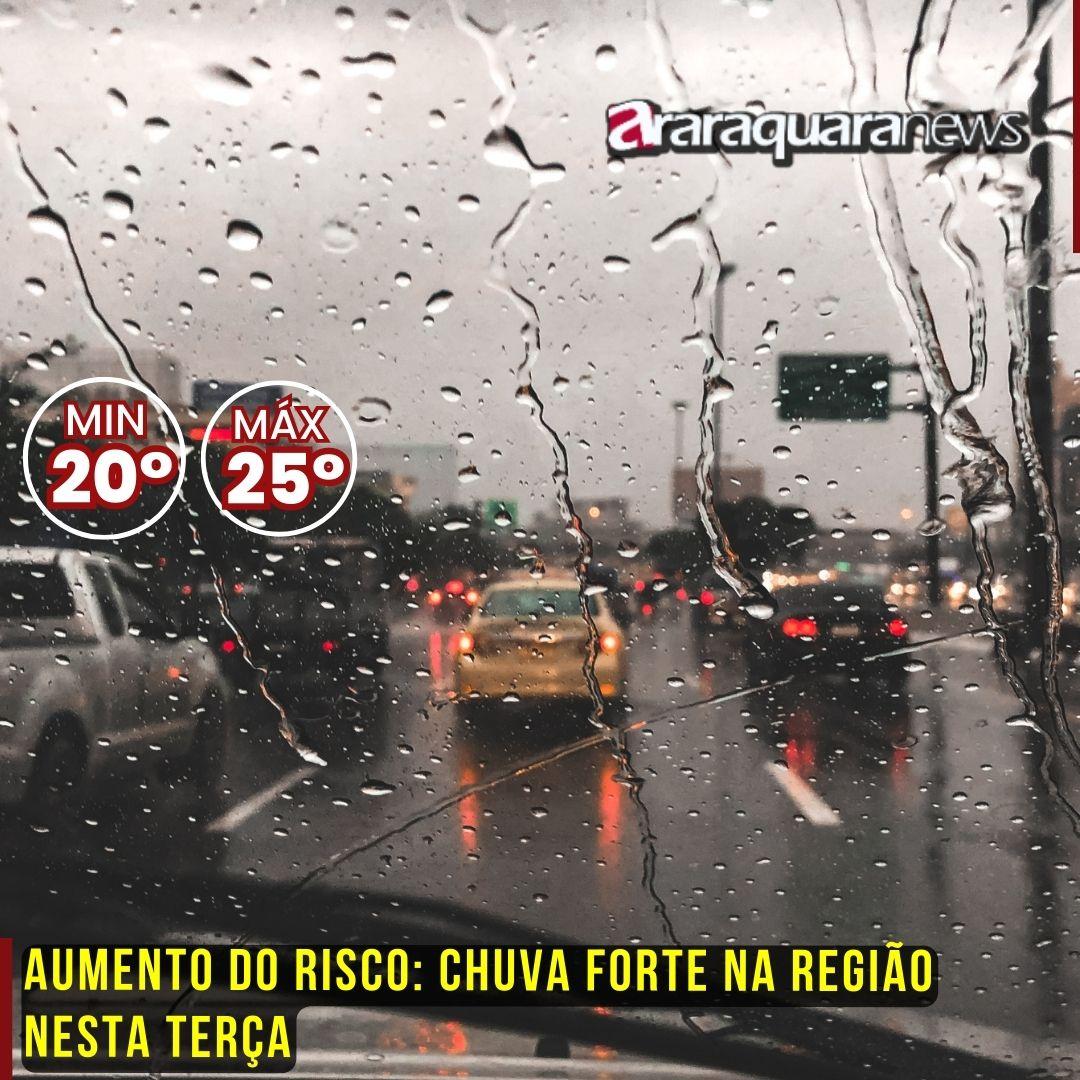 Aumento do Risco: Chuva Forte na Região nesta Terça