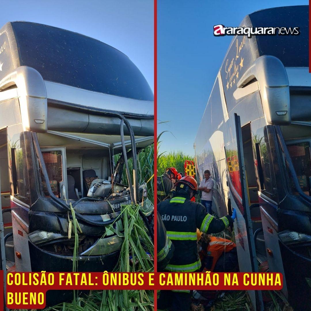 Colisão Fatal: Ônibus e Caminhão na Cunha Bueno