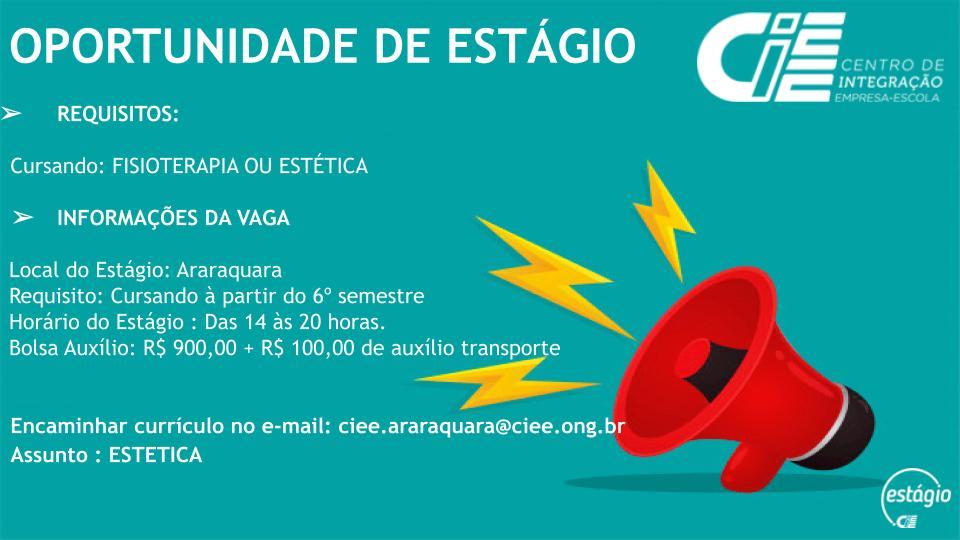 ESTÁGIO EM FISIOTERAPIA E ESTÉTICA