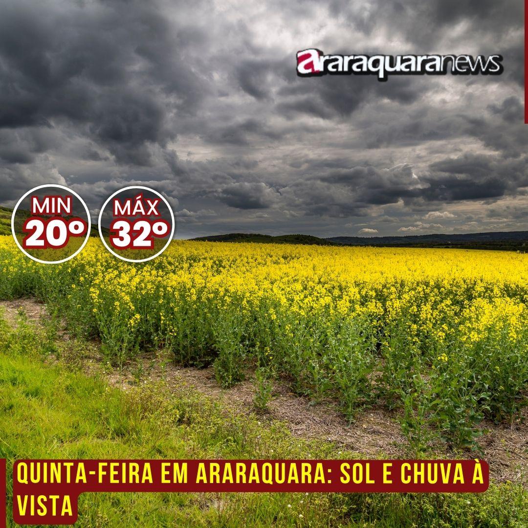 Quinta-feira em Araraquara: Sol e Chuva à Vista