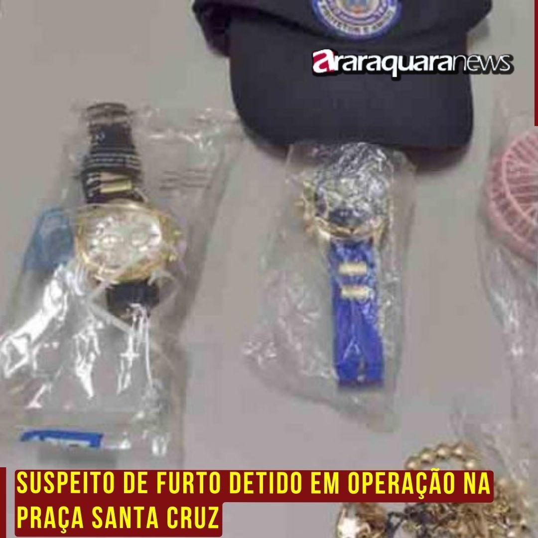 Suspeito de Furto Detido pela Guarda Municipal em Operação na Praça Santa Cruz