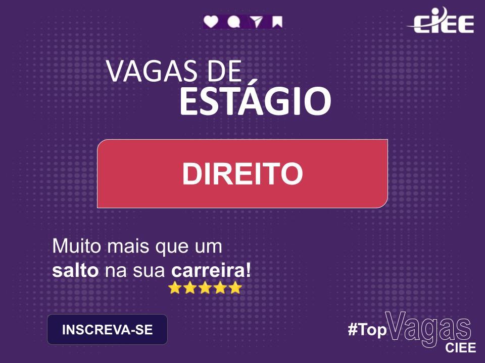 VAGA DE ESTÁGIO EM DIREITO