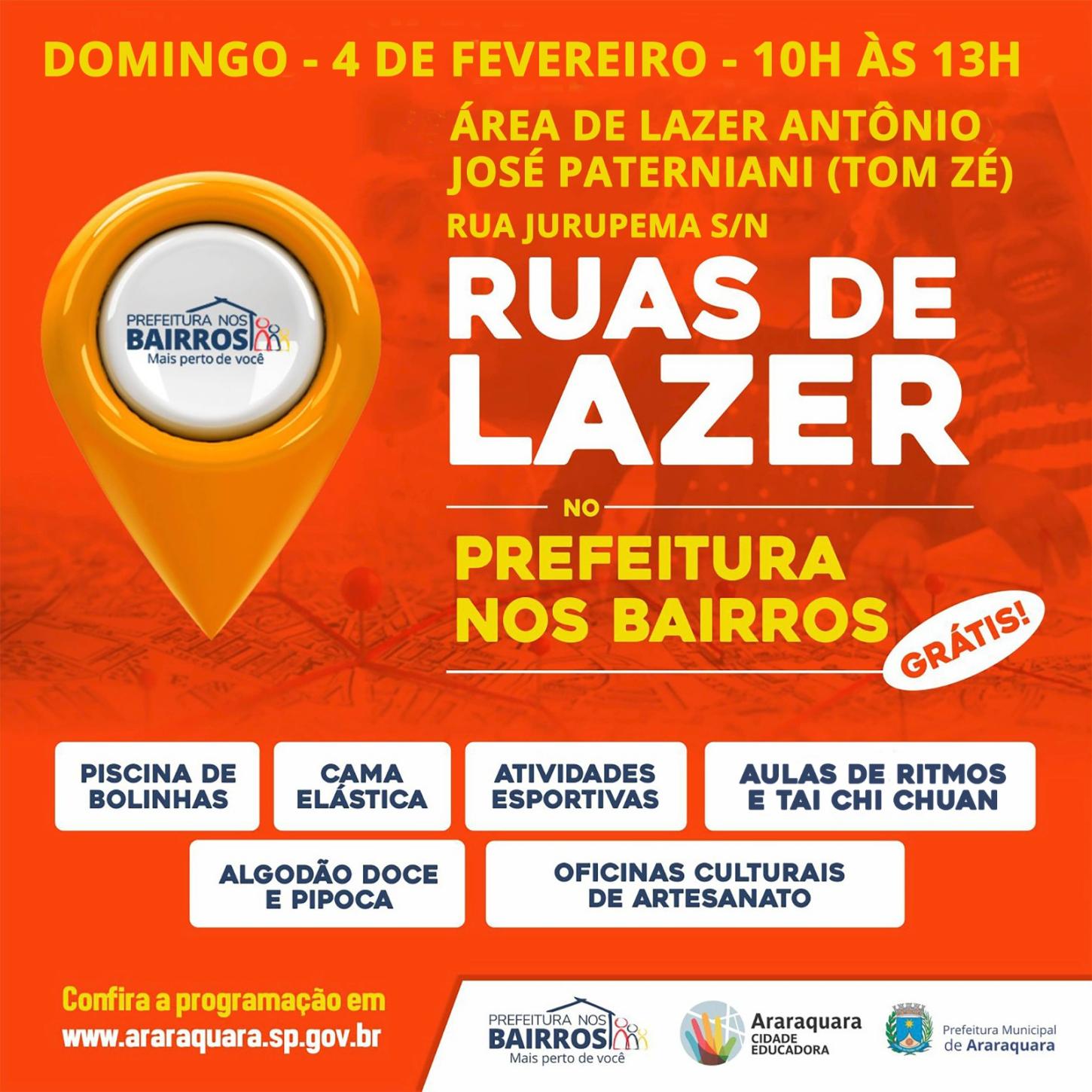 Venha se Divertir: Ruas de Lazer em Araraquara