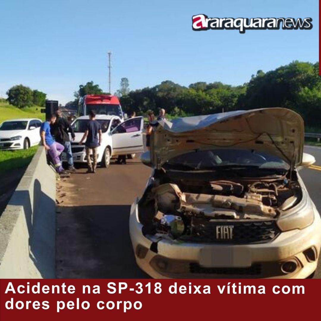 Acidente na SP-318 deixa vítima com dores pelo corpo