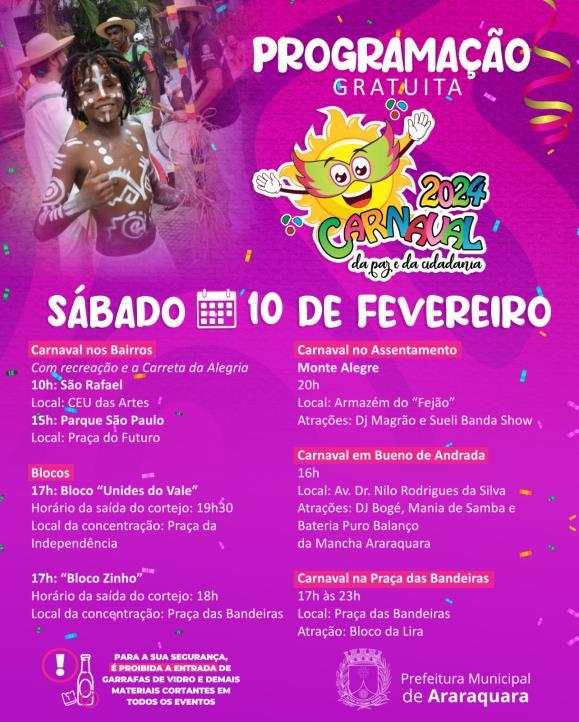 Carnaval da Paz e Cidadania 2024: Festa Garantida em Araraquara!