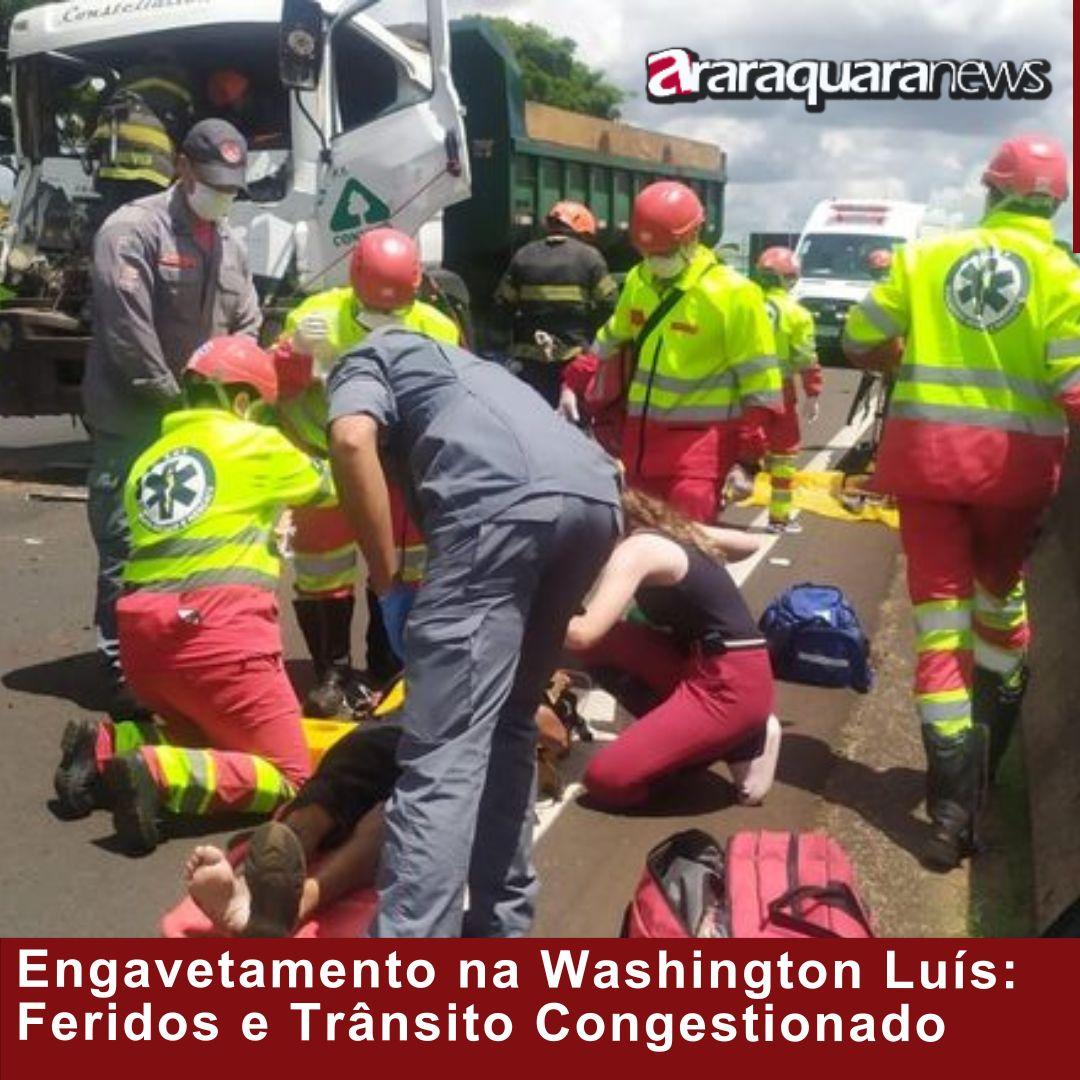 Engavetamento na Washington Luís: Feridos e Trânsito Congestionado