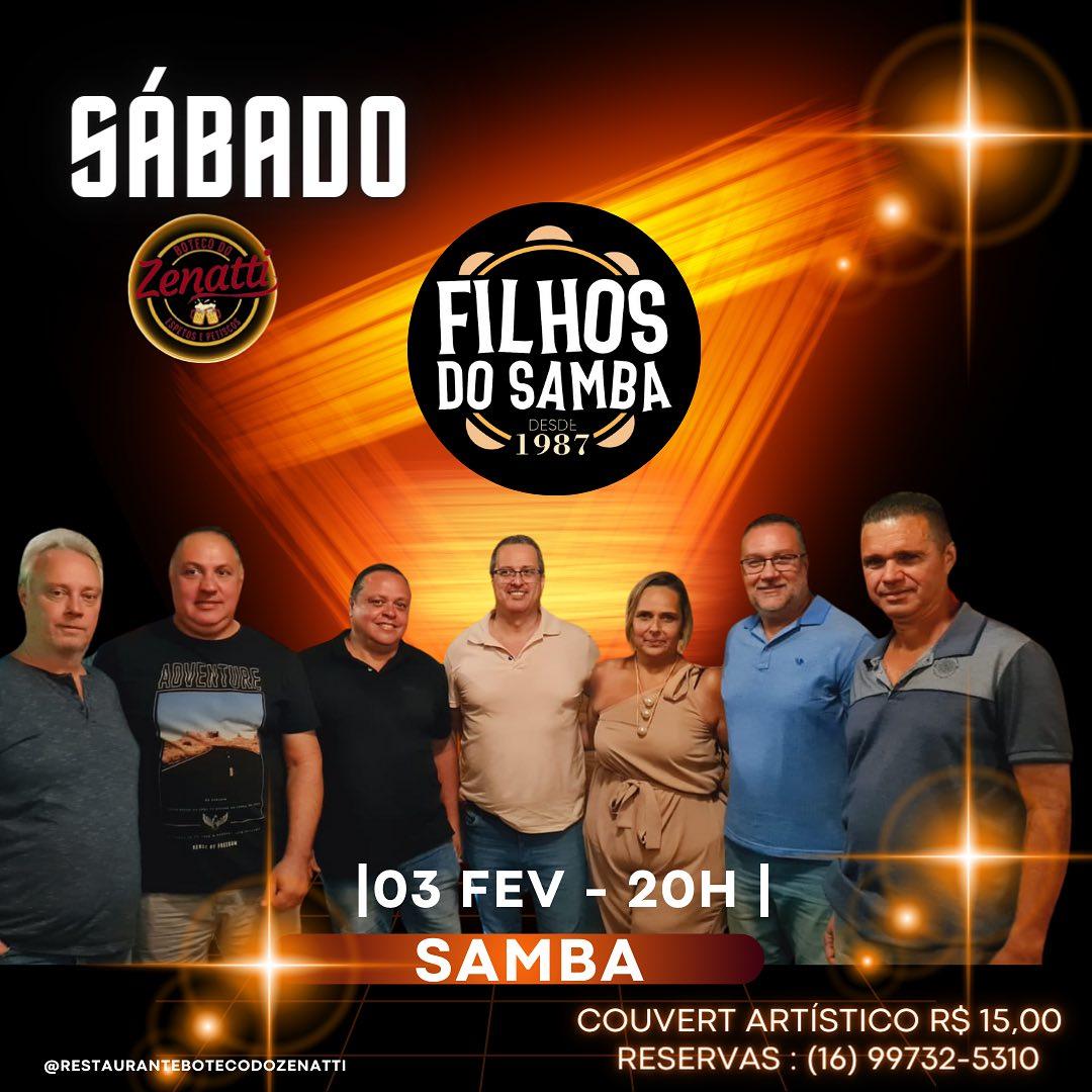 Noite de Samba: Grupo Filhos do Samba no Zenatti!