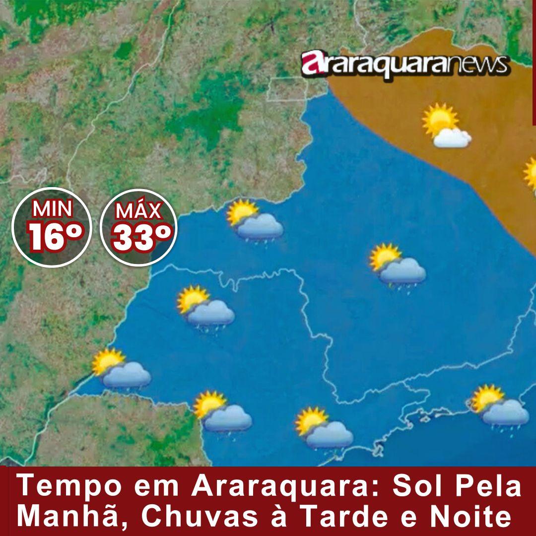 Tempo em Araraquara: Sol Pela Manhã, Chuvas à Tarde e Noite