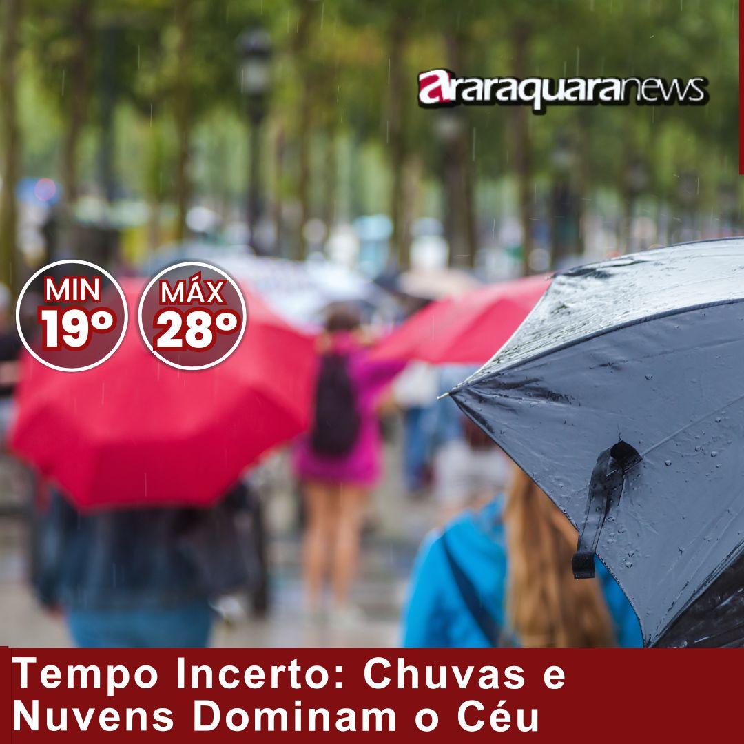 Tempo Incerto: Chuvas e Nuvens Dominam o Céu