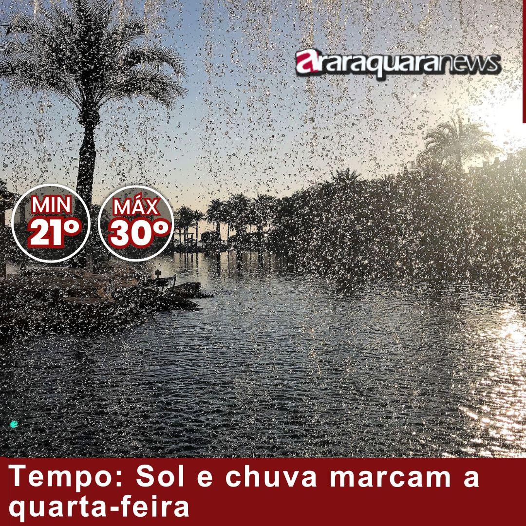 Tempo: Sol e chuva marcam a quarta-feira