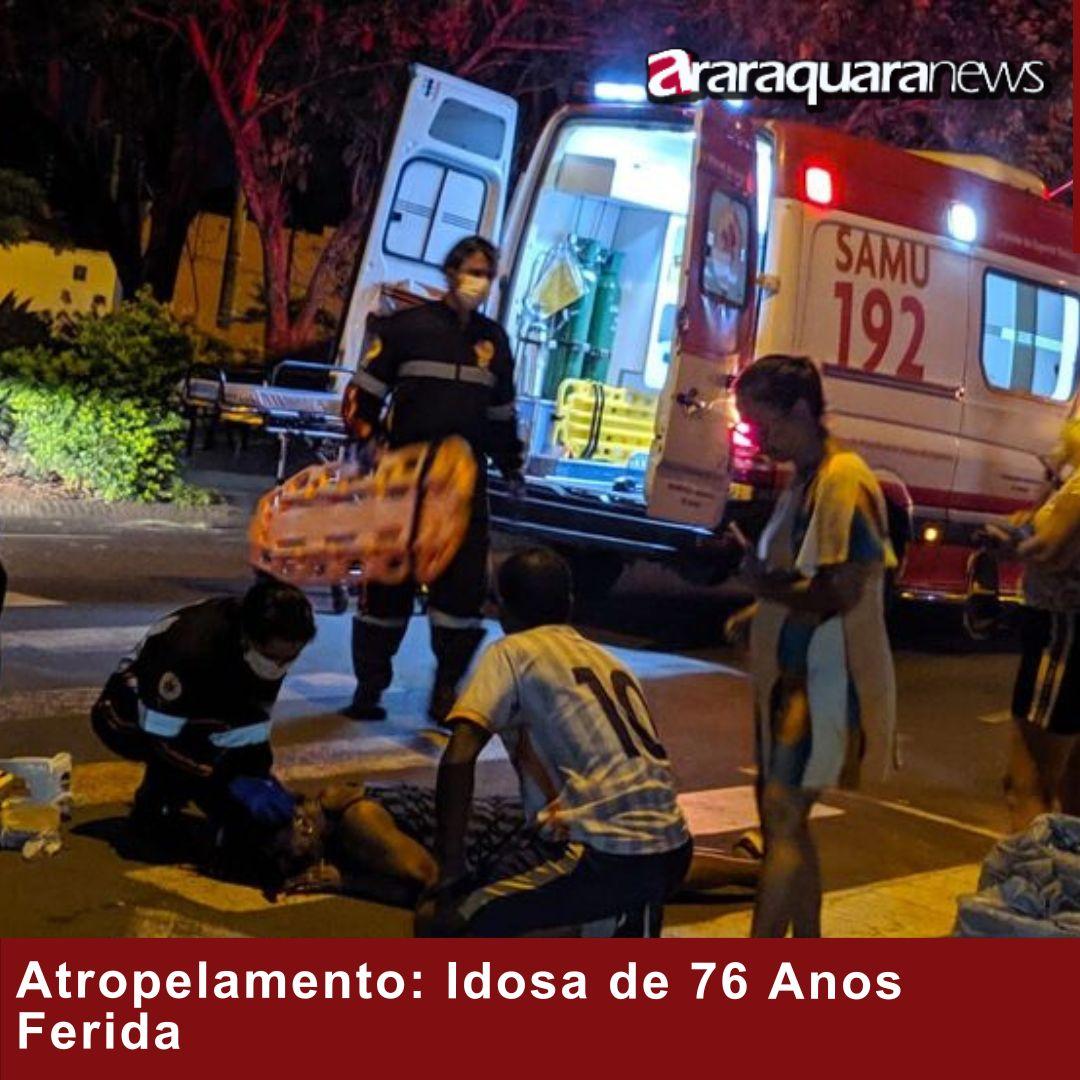 Atropelamento: Idosa de 76 Anos Ferida